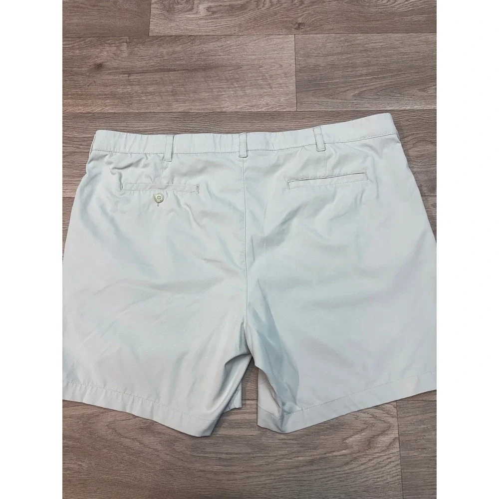 PGA Tour Mens Golf Shorts Size 42 Khaki Performance Flat Front Activewear